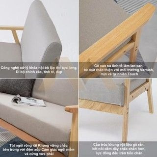 Sofa 1-3 gỗ rắn rắn chắc chắn phòng ngủ phòng khách văn phòng phòng khách