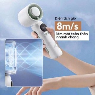 Bảo hành 12 tháng Quạt S026 Cầm Tay Mini Sạc Pin Gắn Sò Lạnh Làm Mát 199 Cấp Độ Gió Màn Hình LCD Hiển Thị Tặng Kèm Dây Đ