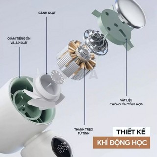 Bảo hành 12 tháng Quạt S026 Cầm Tay Mini Sạc Pin Gắn Sò Lạnh Làm Mát 199 Cấp Độ Gió Màn Hình LCD Hiển Thị Tặng Kèm Dây Đ