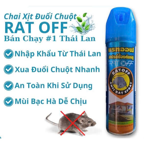 [LOẠI TỐT] Chai Xịt Đuổi Chuột Thái Lan 300ml Hiệu Quả