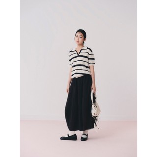 Chân váy bí OLV dáng dài phồng chất dù trẻ trung Cotton Puff Maxi Skirt nhiều màu phù hợp đi chơi