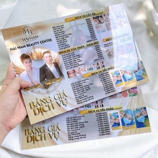 In Menu Nhựa PVC Dẻo – Bền Đẹp, Chống Nước, Không Phai Màu, có bảo hành