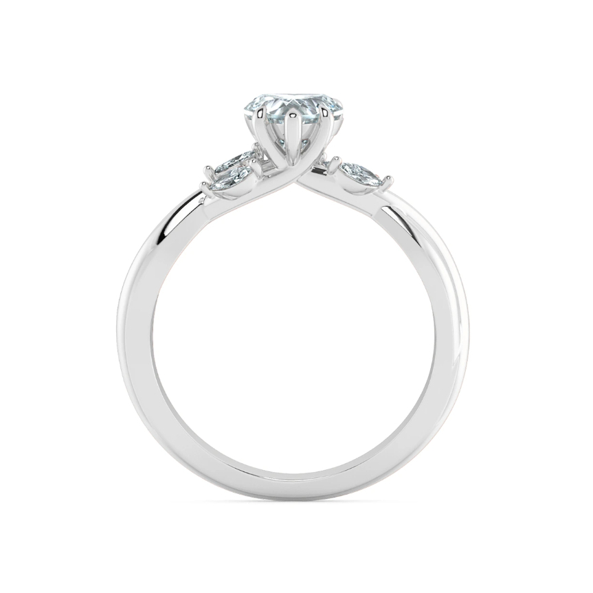 [CHAT TRƯỚC KHI ĐẶT] Nhẫn Cầu Hôn Chloe NCH8408 Vàng 14K/ 18K Tấm CZ, Viên Chủ Trái Tim, Thiết Kế Bắt Mắt Hiện Đại