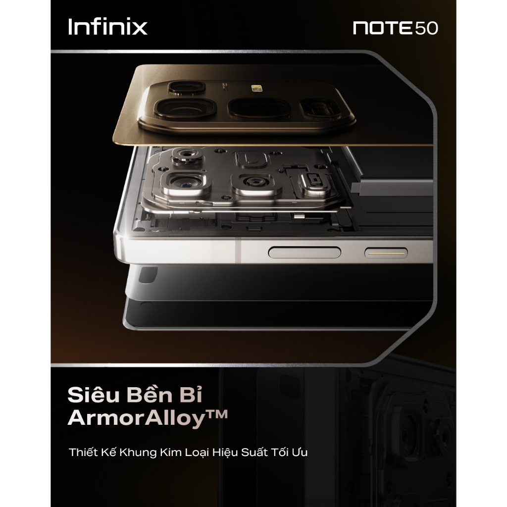 Điện thoại Infinix NOTE 50 (8GB/256GB) | AMOLED 144Hz | Camera AI 50MP | Loa Kép | Sạc 45W | BH 12T