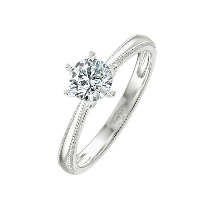 [CHAT TRƯỚC KHI ĐẶT] Nhẫn Cầu Hôn Tierra Little Pretty BCH1502 Vàng 14K 18K Đính Đá CZ 4.5mm, Nhẫn Hẹn Ước