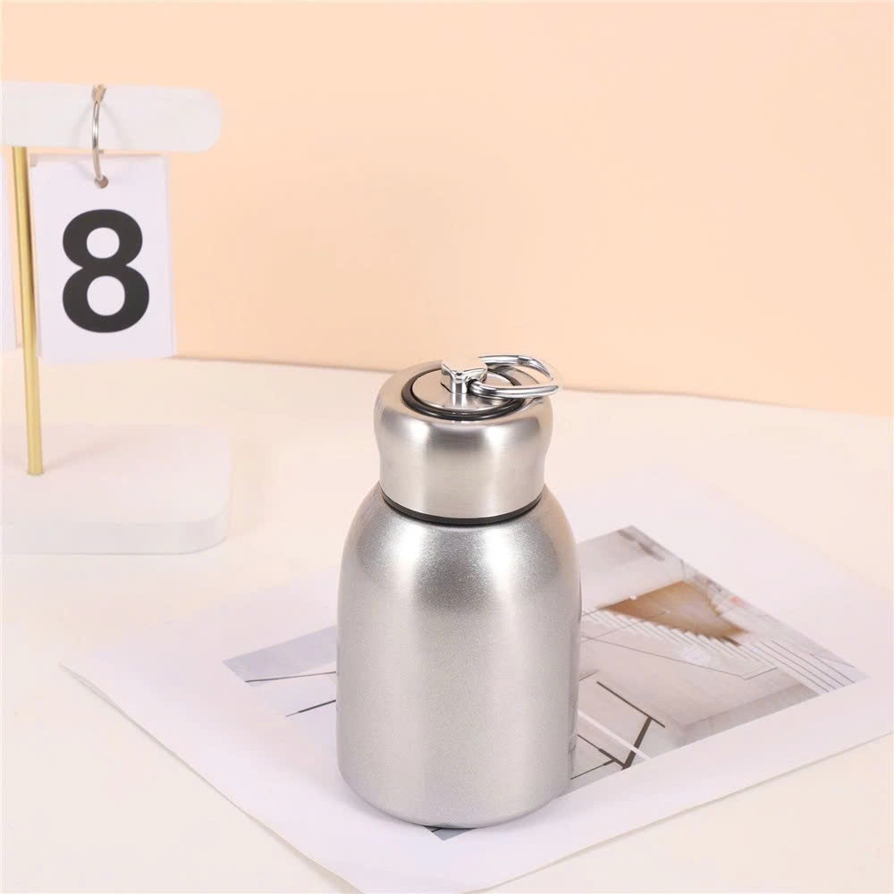 Bình Giữ Nhiệt Inox Xinh Xắn Cho Dân Văn Phòng,Bình Cafe Lùn Nhỏ Gọn Sang Trọng - BÌNH CAFE MINI 300ML CÓ QUAI XÁCH