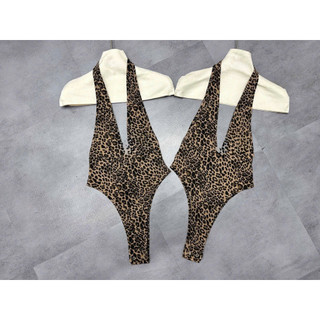 Áo bodysuit quàng cổ da beo siu chất