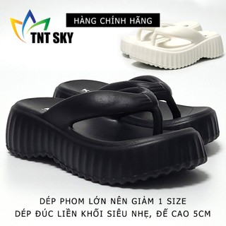 Dép Nữ Xỏ Ngón Đúc Liền Khối Siêu Nhẹ, Đế Cao 5cm - Hàng Chính Hãng Hù Kiệt - HK3135