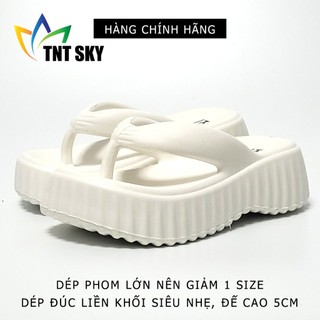 Dép Nữ Xỏ Ngón Đúc Liền Khối Siêu Nhẹ, Đế Cao 5cm - Hàng Chính Hãng Hù Kiệt - HK3135