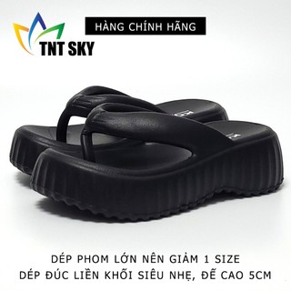Dép Nữ Xỏ Ngón Đúc Liền Khối Siêu Nhẹ, Đế Cao 5cm - Hàng Chính Hãng Hù Kiệt - HK3135