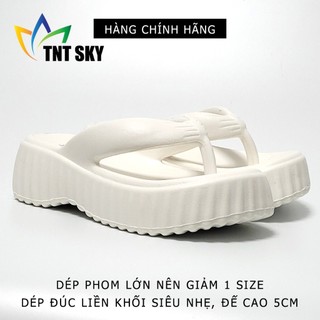 Dép Nữ Xỏ Ngón Đúc Liền Khối Siêu Nhẹ, Đế Cao 5cm - Hàng Chính Hãng Hù Kiệt - HK3135