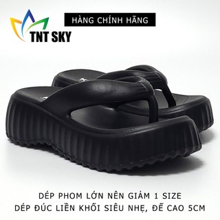 Dép Nữ Xỏ Ngón Đúc Liền Khối Siêu Nhẹ, Đế Cao 5cm - Hàng Chính Hãng Hù Kiệt - HK3135