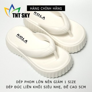 Dép Nữ Xỏ Ngón Đúc Liền Khối Siêu Nhẹ, Đế Cao 5cm - Hàng Chính Hãng Hù Kiệt - HK3135