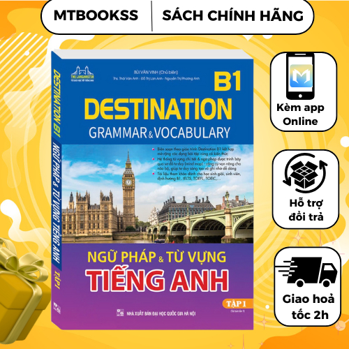 Combo Sách - DESTINATION B1 - Ngữ Pháp Và Từ Vựng Tiếng Anh (tập 1 + 2)