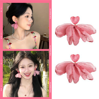Khuyên tai nữ thời trang phong cách tưởi trẻ, kỳ nghỉ  màu hồng dễ thương