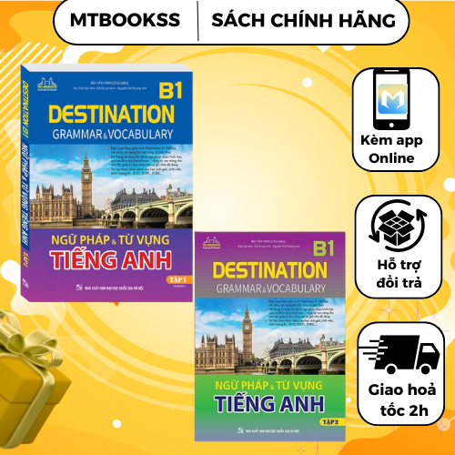 Combo Sách - DESTINATION B1 - Ngữ Pháp Và Từ Vựng Tiếng Anh (tập 1 + 2)