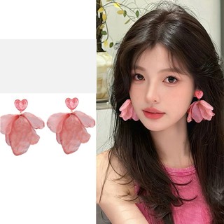 Khuyên tai nữ thời trang phong cách tưởi trẻ, kỳ nghỉ  màu hồng dễ thương