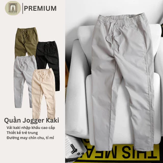 Quần Jogger Kaki Nam PREMIUM - Form Slimfit - Kaki nhập khẩu mềm mịn, co dãn, thấm hút mồ hôi