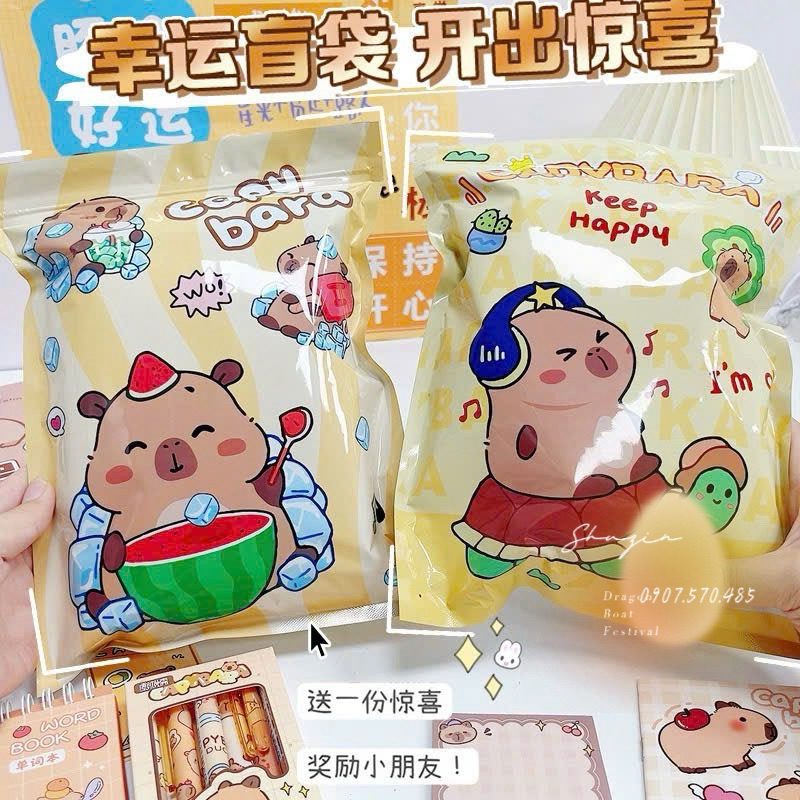 TÚI MÙ QUÀ TẶNG HỌC SINH CAPPYBARA/KUROMI/LABUBU/BABYTHREE