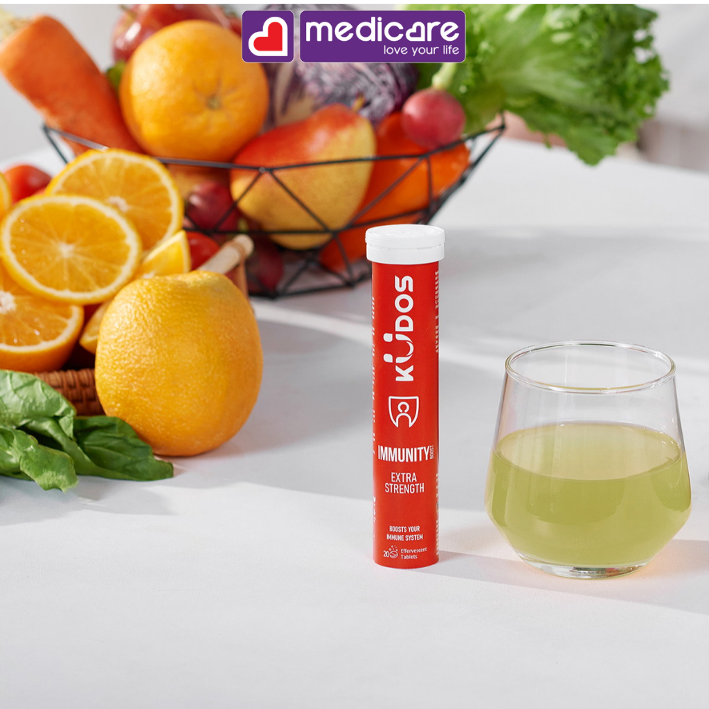 Viên sủi KUDOS immunity bổ sung Vitamin và Khoáng Chất thiết yếu tuýp 20 viên