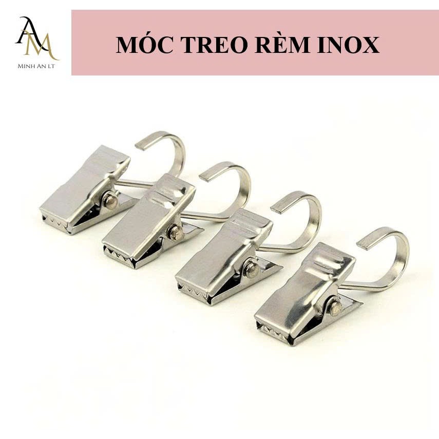 (10 Cái - Inox) Móc Kẹp Inox Treo Rèm Cửa, Móc Treo Rèm Cửa Thép, Kẹp ...