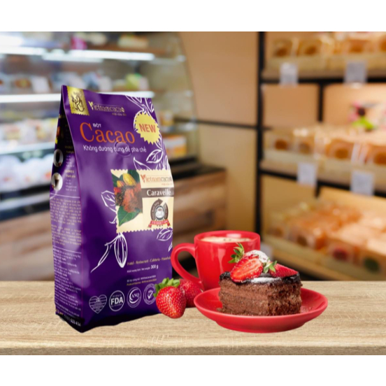 Bột socola 10 gói 20g Hot Chocolate Premium 200g  Caravelle 300g