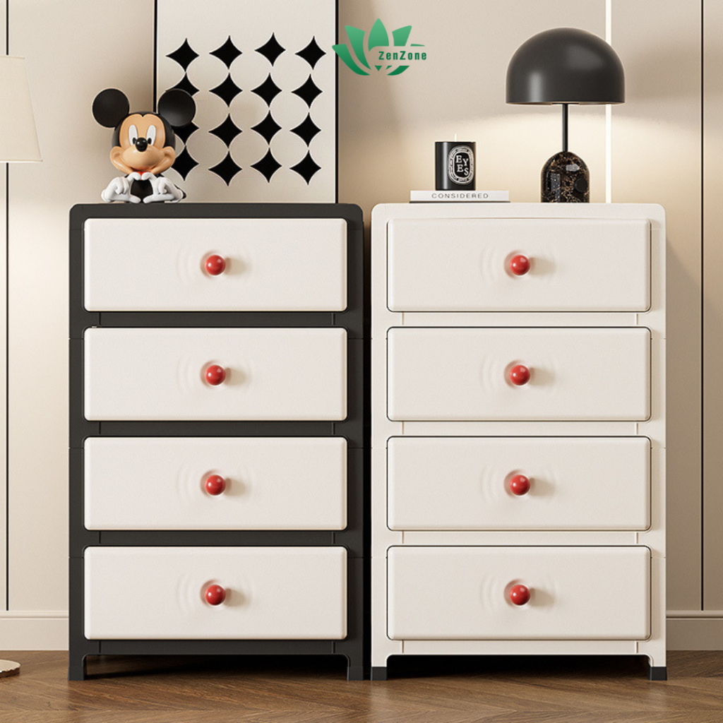 Tủ Nhựa Để Đồ 4 5 6 tầng ZenZone có ngăn kéo Đa Năng, Kệ Để Đồ Tiện Lợi