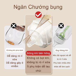 Youkebei bình sữa cho bé Chất Liệu PPSU cao cấp Tự Động Mở Nắp Chống Sặc Dùng Cho Bé 1 Tuổi Trở Lên An Toàn Không BPA
