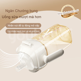 Youkebei bình sữa cho bé Chất Liệu PPSU cao cấp Tự Động Mở Nắp Chống Sặc Dùng Cho Bé 1 Tuổi Trở Lên An Toàn Không BPA