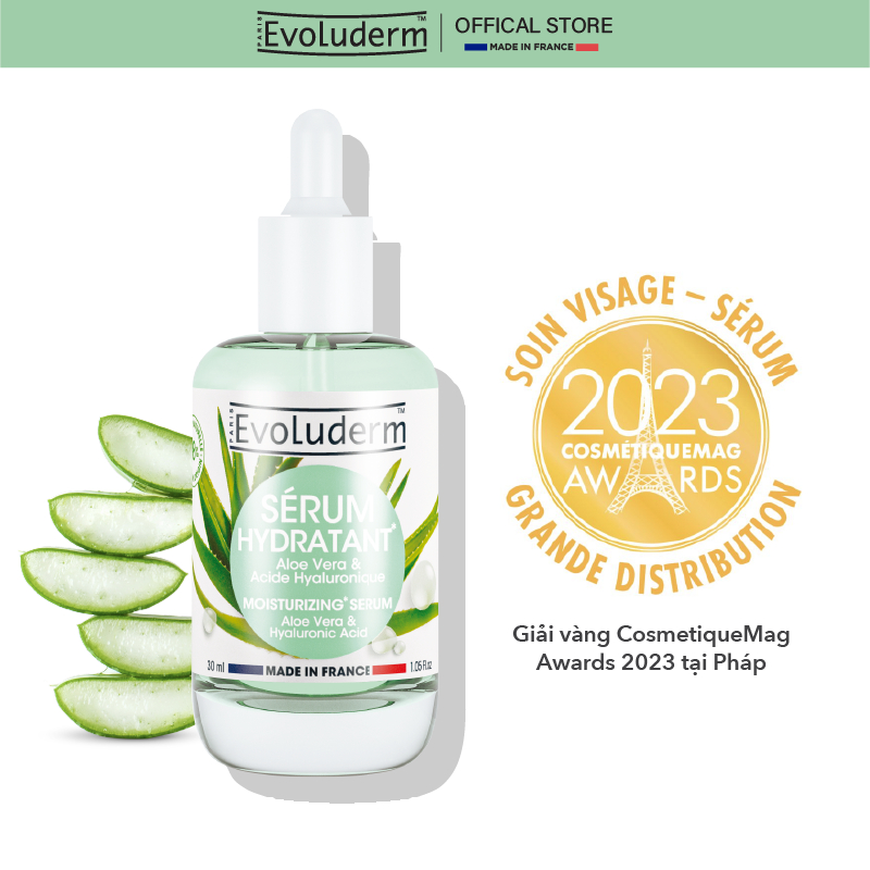 Serum Tinh Chất Lô Hội Evoluderm Moisturizing giúp da sáng bóng, dưỡng ẩm sâu 30ML