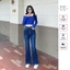 Quần Jean Nữ Ống Loe Lưng Cao Hàng VNXK Xuất Dư Vải Mềm Co Giãn, Quần Bò Ống Loe Cao Cấp JD2073