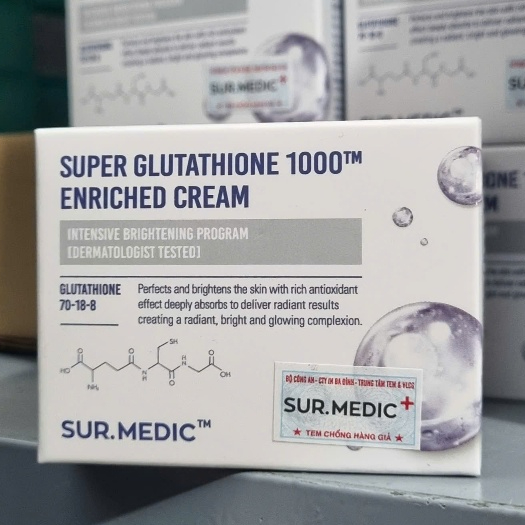 Kem Dưỡng Trắng Căng Bóng Da SUR.MEDIC Super Glutathione Enriched Cream 50ml