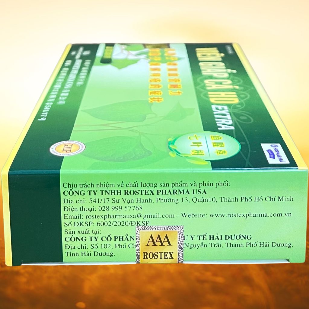 Combo 5 Hộp Viên Giấp Cá HD Extra - Rostex - Hải Dương - Vitamin Thanh Lọc