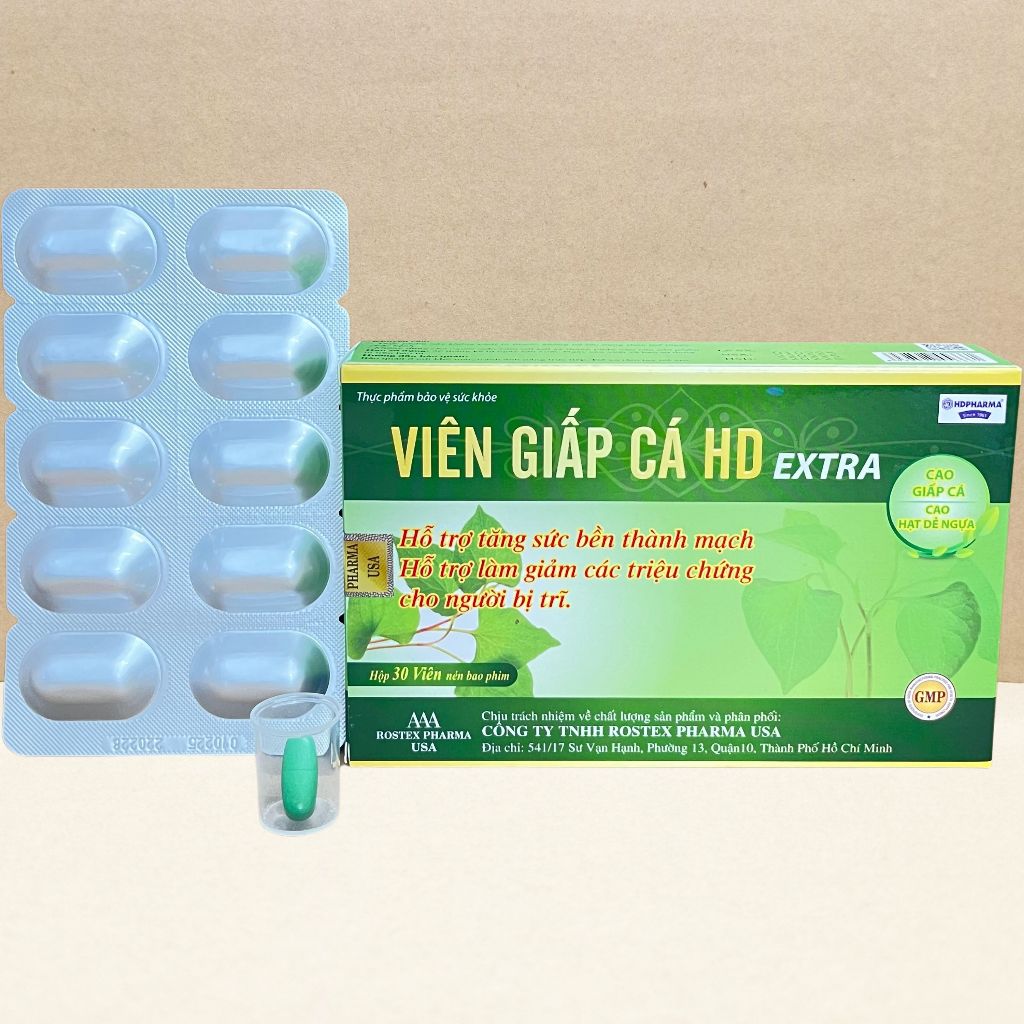 Viên Giấp Cá HD Extra - Rostex - Hải Dương - Vitamin Chữa Lành