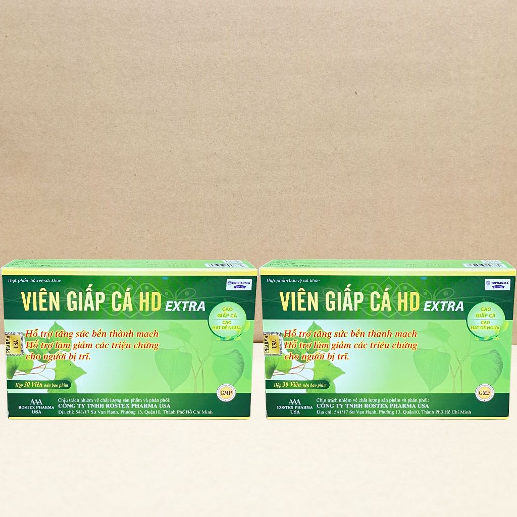 Combo 2 Hộp Viên Giấp Cá HD Extra - Rostex - Hải Dương - Vitamin Chữa Lành