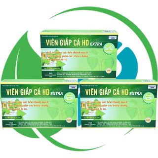 Combo 3 Hộp Viên Giấp Cá HD Extra - Rostex - Hải Dương - Vitamin Phục Hồi