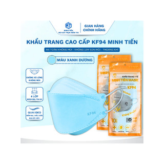 Combo 100-200 Cái Khẩu Trang Cao Cấp KF94 MINH TIẾN 4 Lớp Ko Mùi Ko Sổ Lông Size 45-75kg