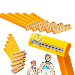 [Giá ưu đãi] Set 5 Dao Cạo Râu(T089) 2 Lưỡi Kép Cán Dao Nhựa Có Khe Chống Trượt , Có Nắp An Toàn