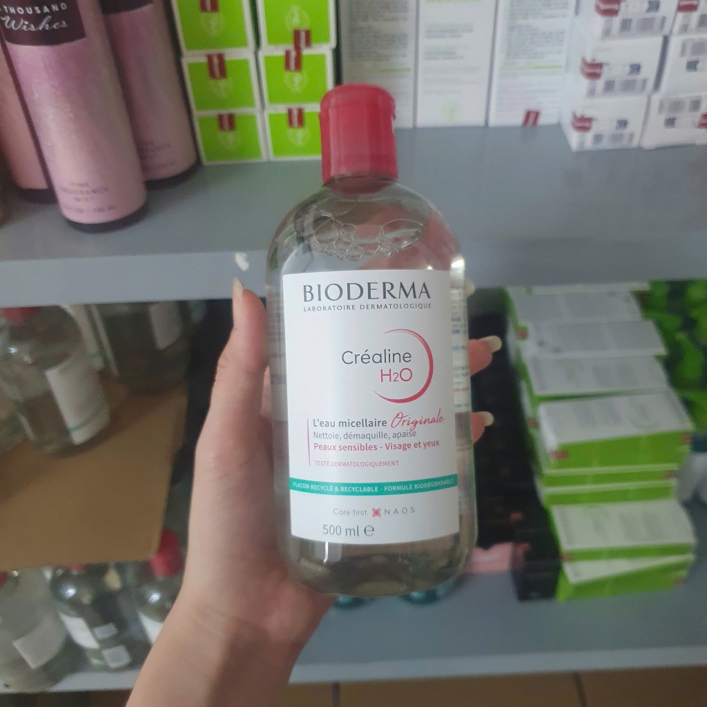 Nước Tẩy Trang Pháp Bio Créaline/ Sébium H2O Cho Da Dầu Mụn, Da Nhạy Cảm 500ml