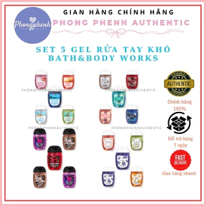 SET 5 GEL RỬA TAY KHÔ BATH & BODY WORK - Phồng Phềnh Authentic