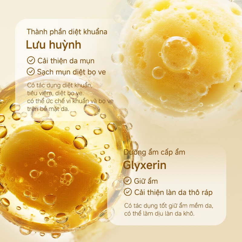 Sữa tắm xà phòng lưu huỳnh Sữa tắm chống ngứa Sữa tắm mụn Sữa tắm diệt mạt ve 500ml