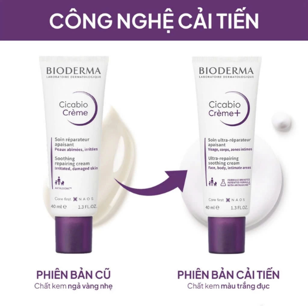 [Mẫu mới] Kem phục hồi da tổn thương Bio Der Ma Cicabio Creme+ 40ml/100ml