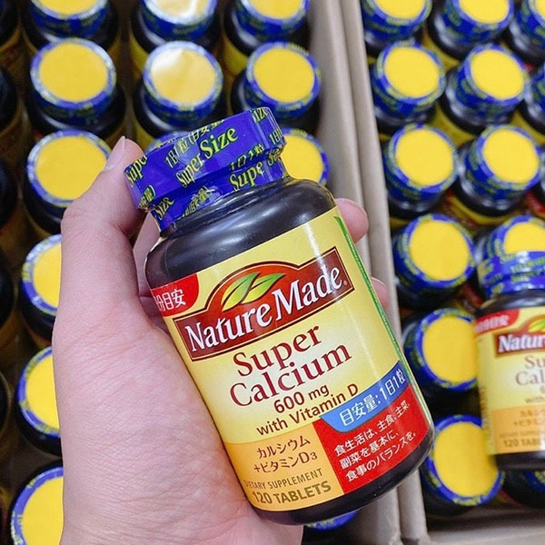 Viên uống Nature Made Super Calcium bổ sung Canxi; Vitamin D Nhật bản Hộp 120 viên.