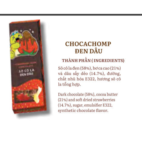 Thanh Socola Chocachomp Ngọt Dịu dành cho bé 37g