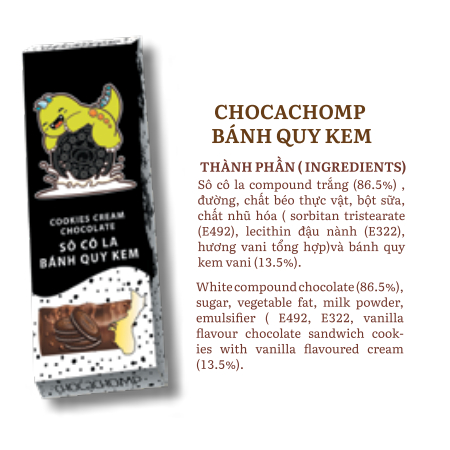Thanh Socola Chocachomp Ngọt Dịu dành cho bé 37g