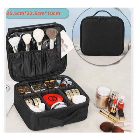 Cốp đựng mỹ phẩm da PU cao cấp chống nước có quai xách hộp trang điểm mini tiện lợi makeup M06