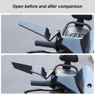 SEAMETAL chiếu hậu Xe máy Có thể Điều chỉnh cánh gió Xoay cho Ninja 250 300 H2 H4