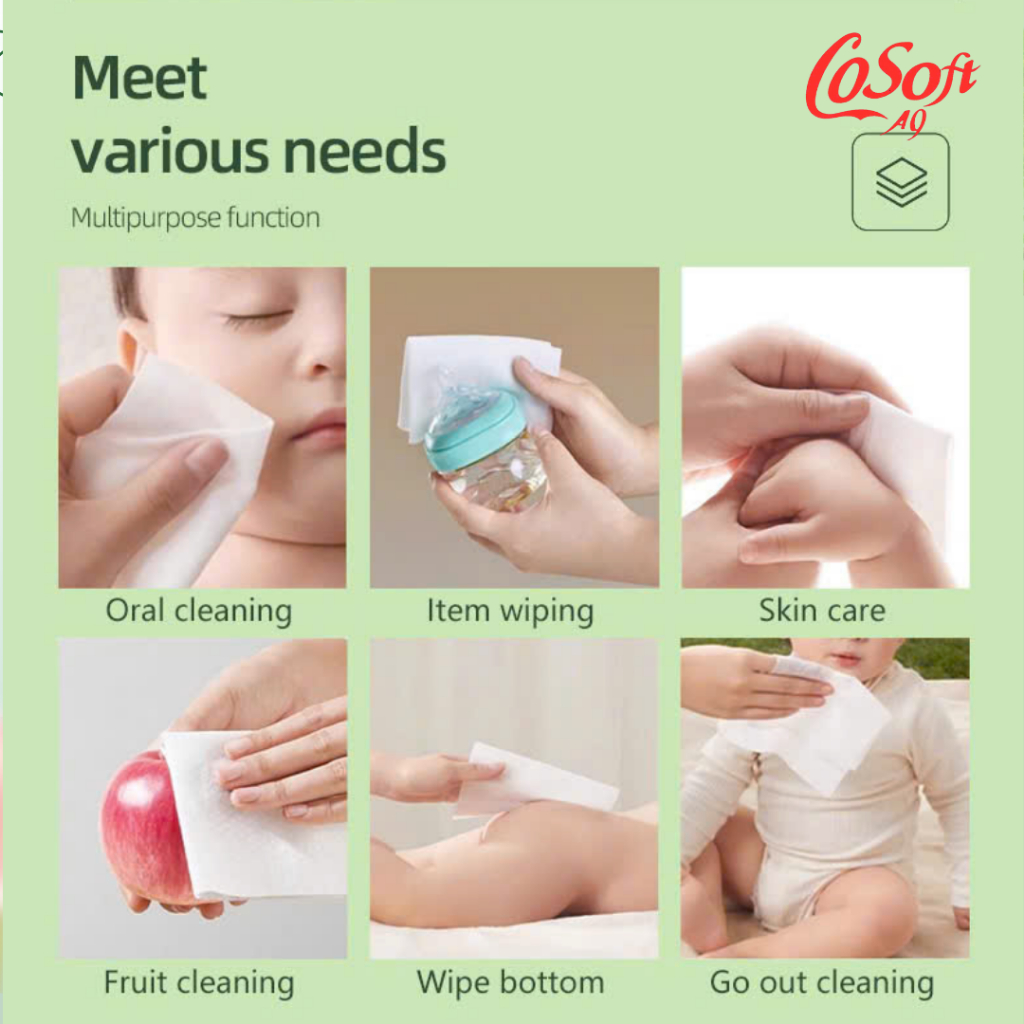 Khăn giấy ướt KINGESS cao cấp, an toàn làn da, không mùi, không parabens, 80 tờ/ gói