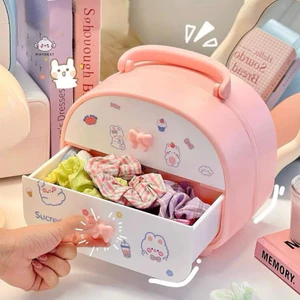 Kệ để đồ nơ có quai xách tiện lợi - Hộp đựng đồ linh tinh