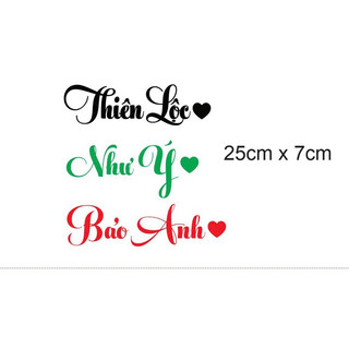 màu titan chuyển sắc cặp chữ tên dán xe điện trang trí xe